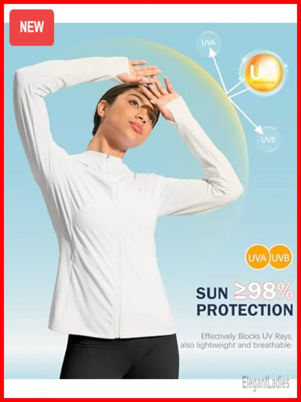 Women's UPF 50+ Sun Protection Hoodie Jacket Lightweight Long Sleeve